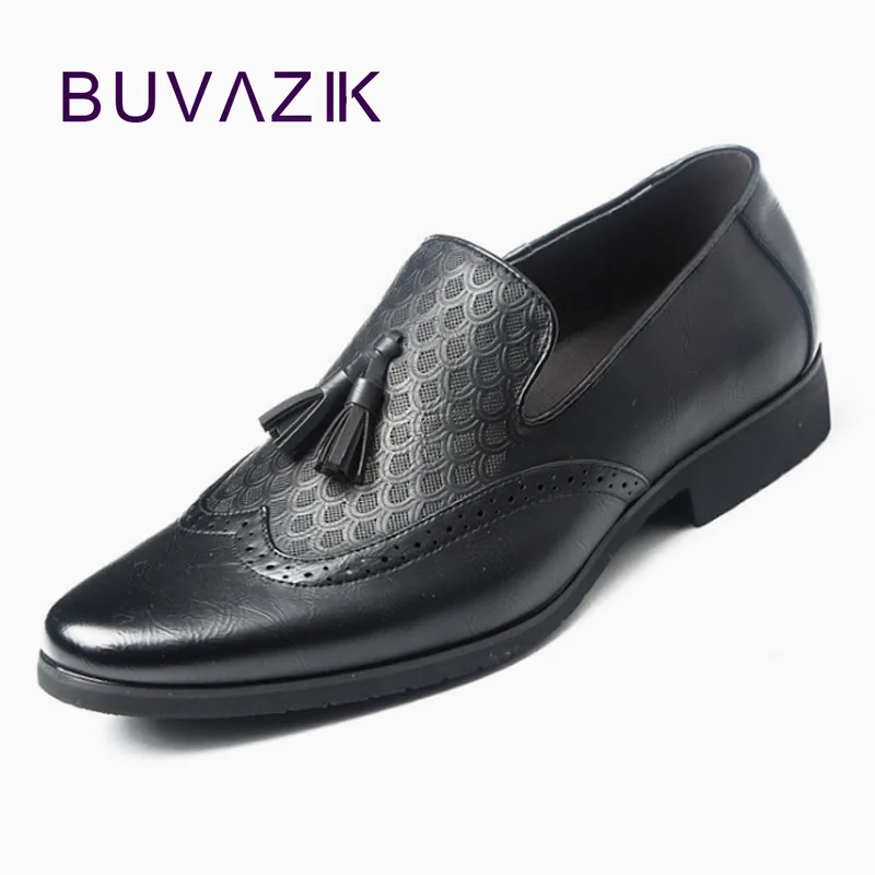 

BUVAZIK Slip on Men Dress Shoes Business Shoes Pointed Toe Men Formal Shoes Leather Fashion Wedding Shoes Men Sapato Social