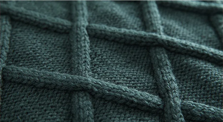 100% ручная работа из чистой шерсти витой вязки Женский Уличная Oneck argyle сплошной H-прямой пуловер свитер один и более размер
