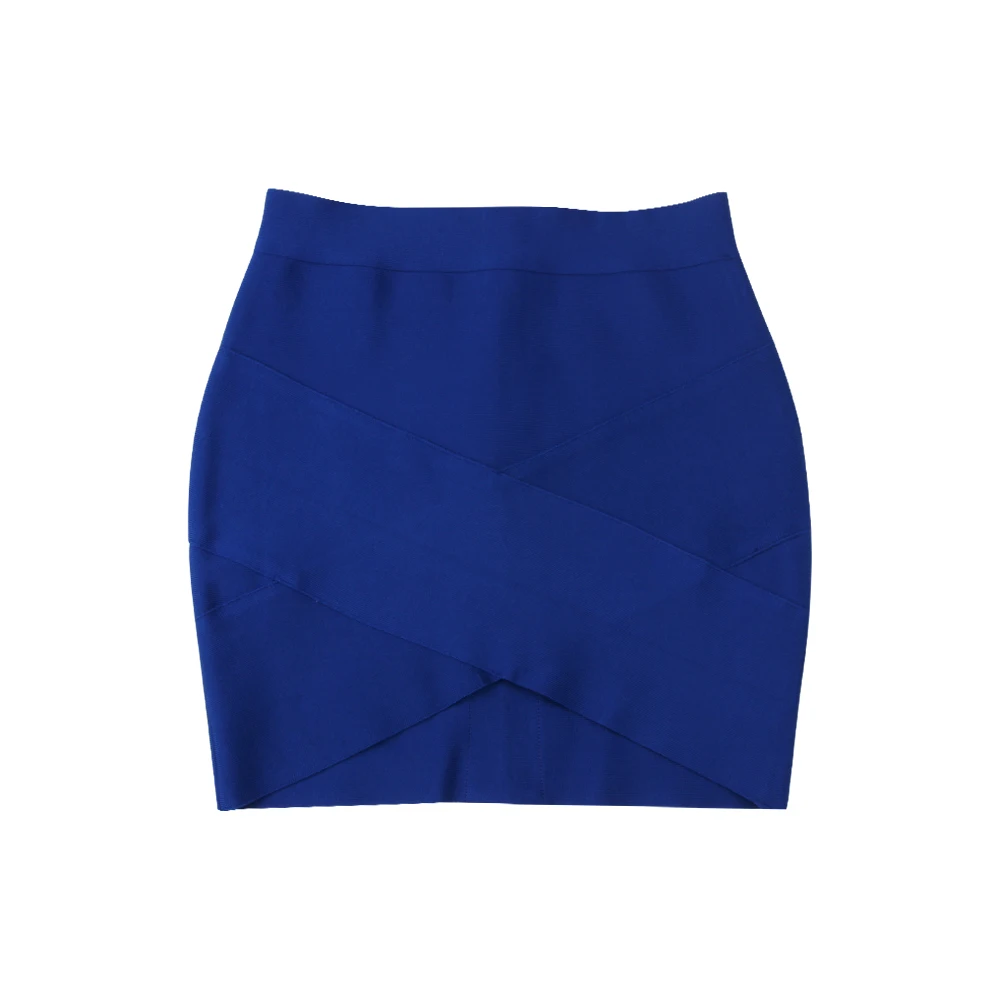 KLEEZY Мини повседневные узкие сексуальные модные женские мини-юбки выше колена с v-образным вырезом спереди DHH670