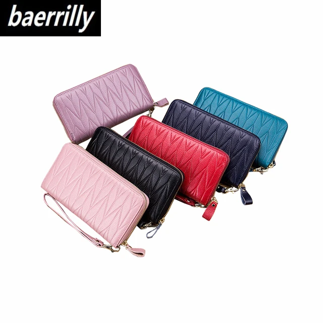 RFID Wallet for Women  Genuine Leather Female Travel Purse Zipper  Women's Wallet 36 Card Holder мини кошелек жен 6