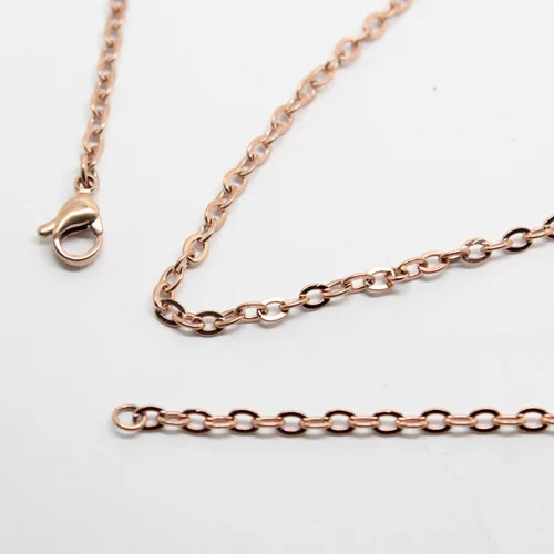 wholesale 50cm stainless steel floating locket chain silver/gold/black