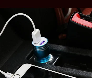 

200PCS/Lot Safety Hammer Universal Dual USB Car Charger with 5V / 2.1A + 5V / 1A USB Charging Socket for iphone 7 plus samsung