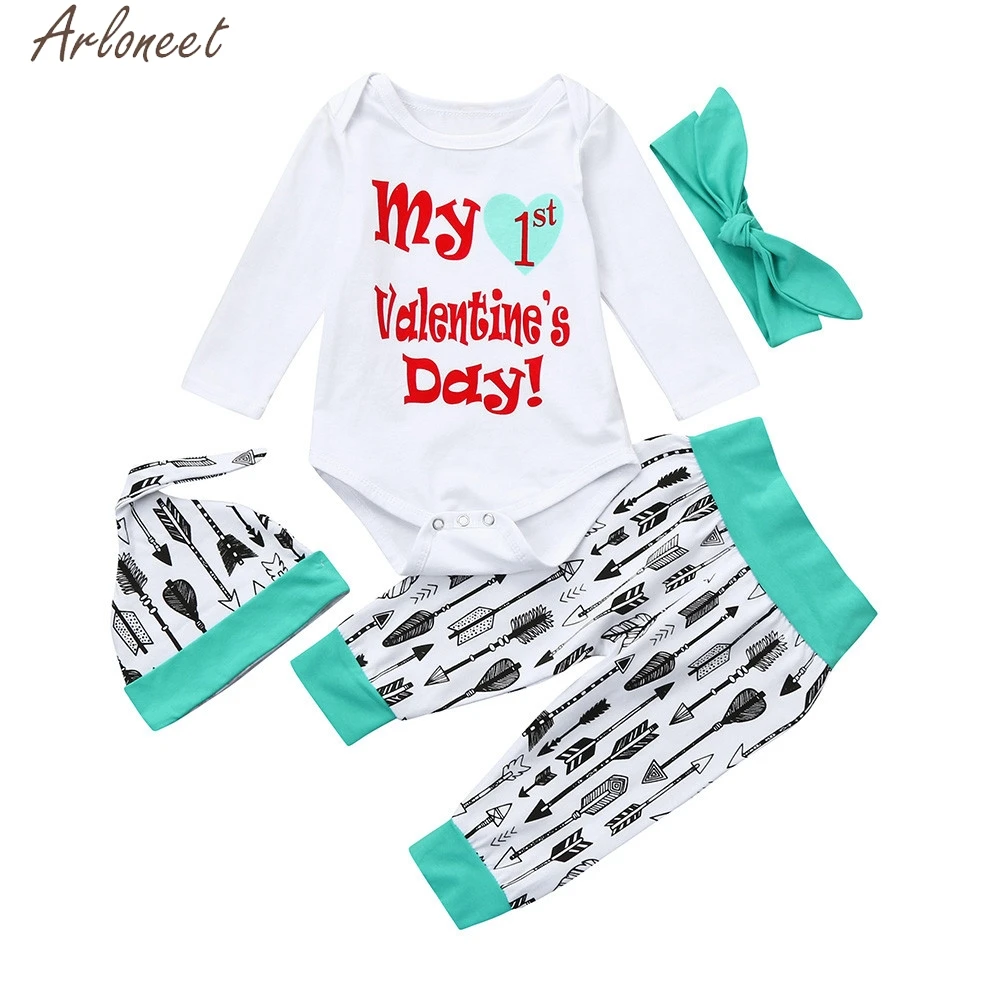 ARLONEET Новорожденные мальчик одежда для девочек набор День Святого Валентина одежда для маленького мальчика Новорожденные Одежда для