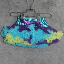 Юбки-пачки для маленьких девочек темно-синие, темно-фиолетовые, радужные Детские Пышные юбки-американки юбка-пачка для танцев в стиле пэчворк для девочек Радужная