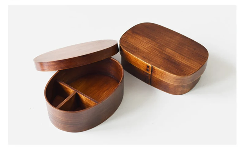 LIYIMENG Wooden Lunch Box for Japanese Style Sushi Bento for Kids School Picnic Office WorkersB10