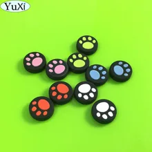 2 шт силиконовый Джой Стик захват большим пальцем колпачки для nintendo Switch Joy-Con NS NX контроллер кошачья лапа джойстик колпачки 5 цветов игровые аксессуары