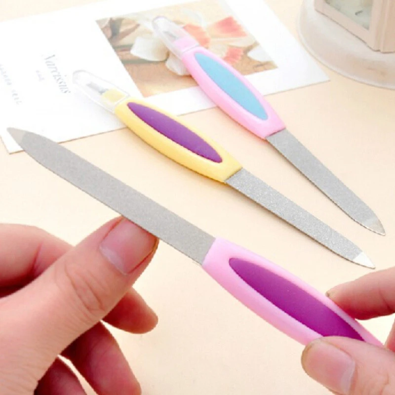 

Metal Nail File Cuticle Remover Trimmer Sanding Nail Art Buffer Polish Tool Files For Buffer Manicure Nailfile Nail Art Tools