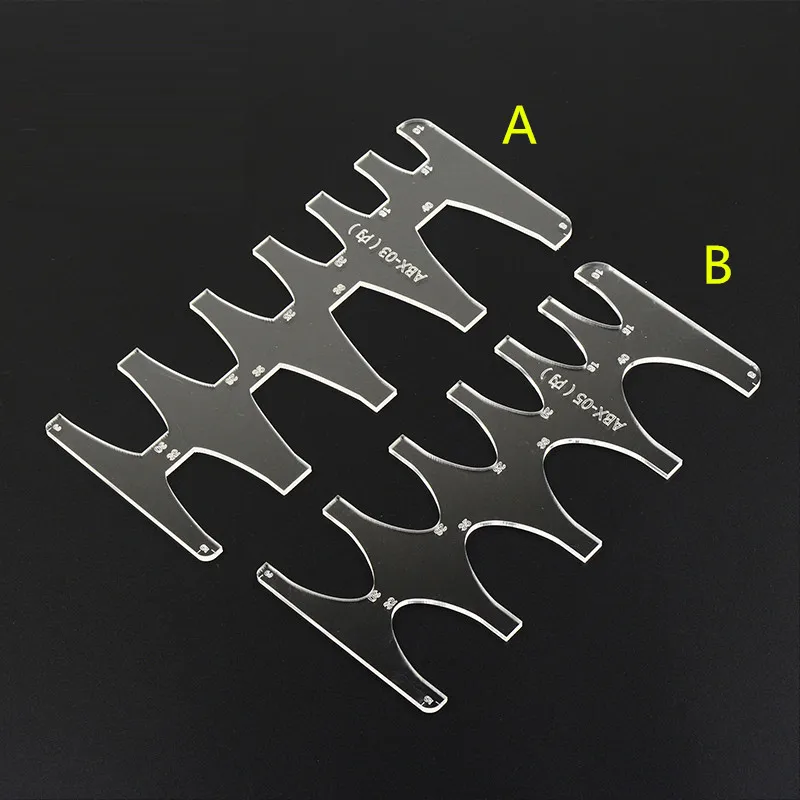 

1Pcs Acrylic Belt Tail Round Hole Stencil Templates Leather Strap Craft DIY Template Board Tool for Leathercraft Punching Tools