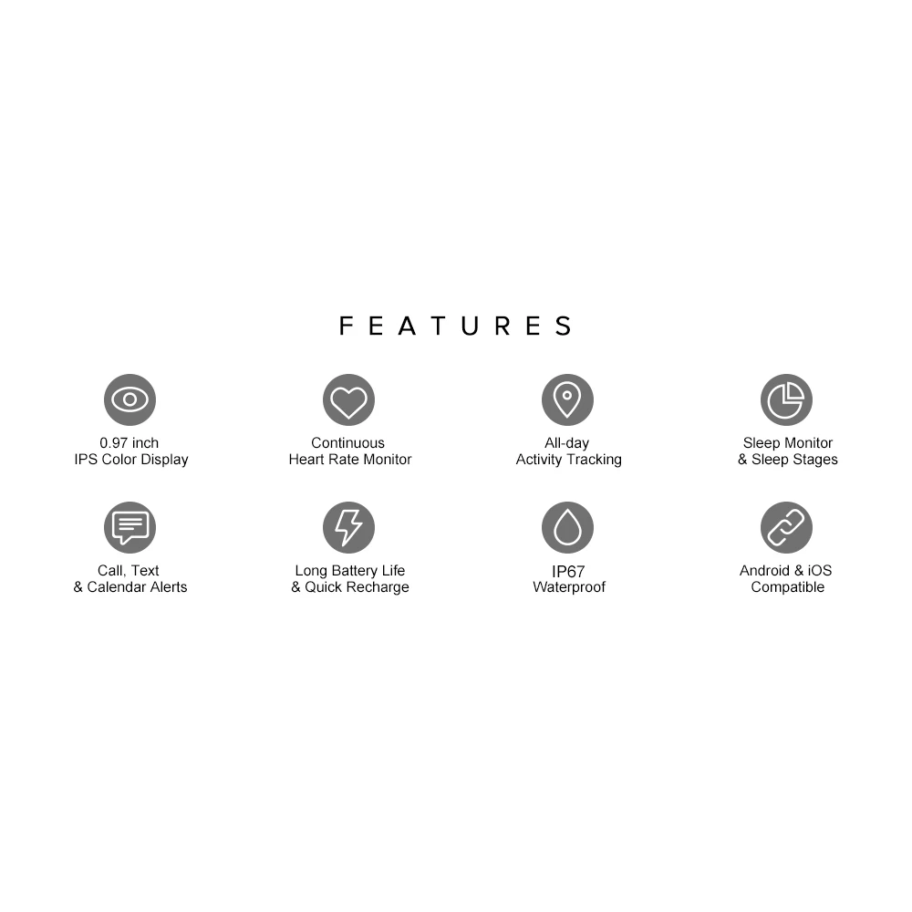 Цена Zeblaze PLUG S умный Браслет 0,97