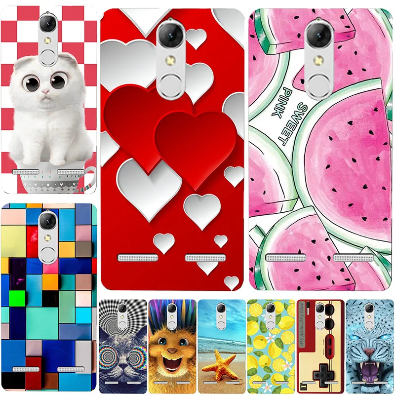 

June New Cute Cat For Lenovo K6 K 6 5.0" K33a48 K33 a48 b36 K33b36 Phone case For Lenovo K6 Plastic Back Cover Bags Case