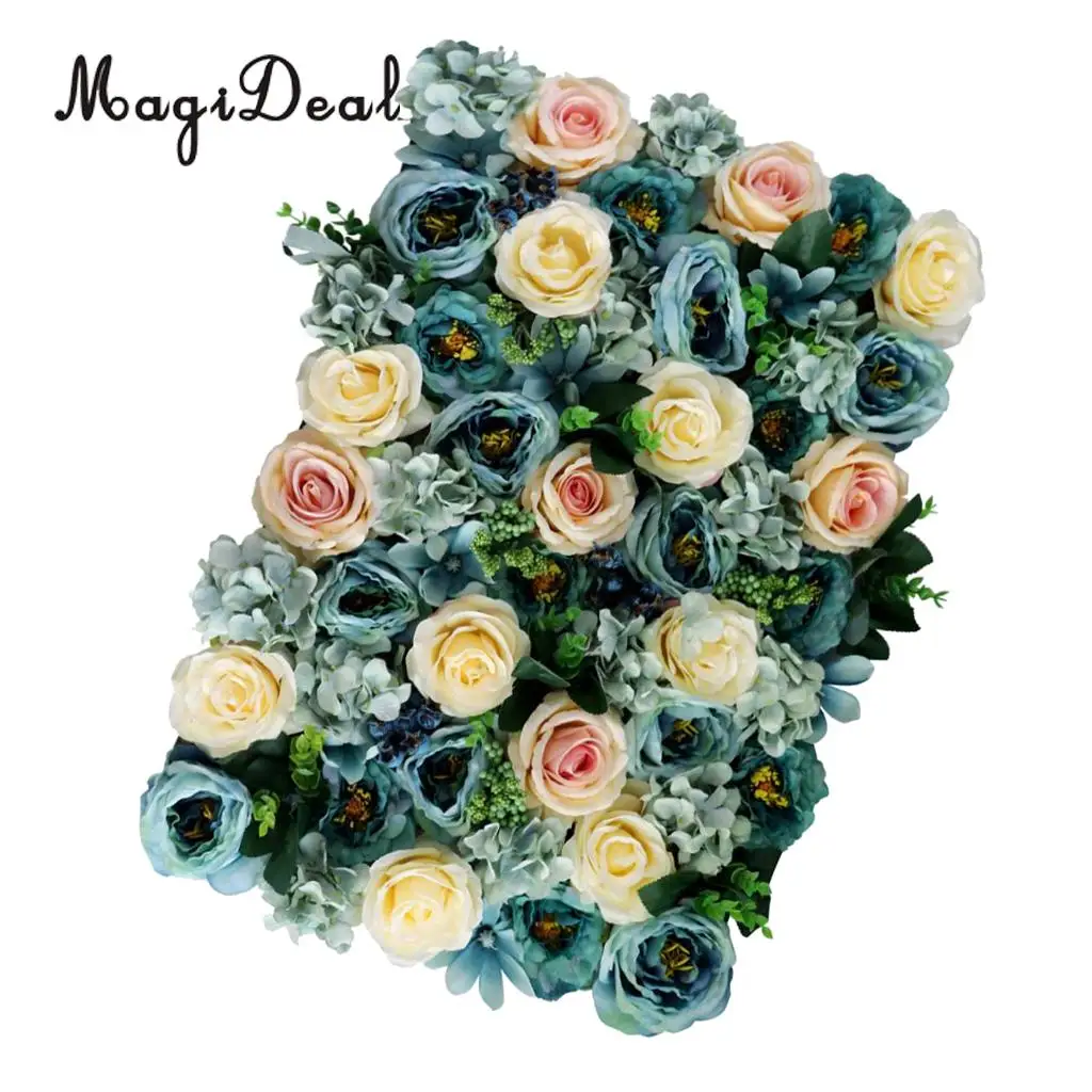 Artificial Rose Flower Wall Panels Wedding Anniversary Venue Flower Arrangement DIY Art Decor Photo Backdrops
