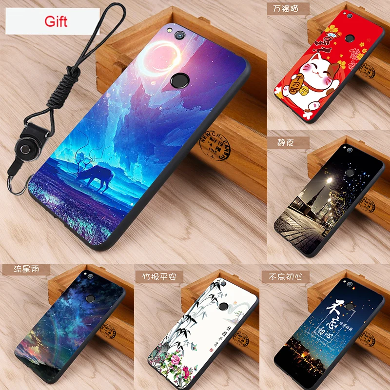 

Huawei p8 lite 2017 Case Original Cover for Huawei p8 lite 2017 Bag Case Cover Skin Wolf Fish Skull p8lite 2017 Fundas 100%