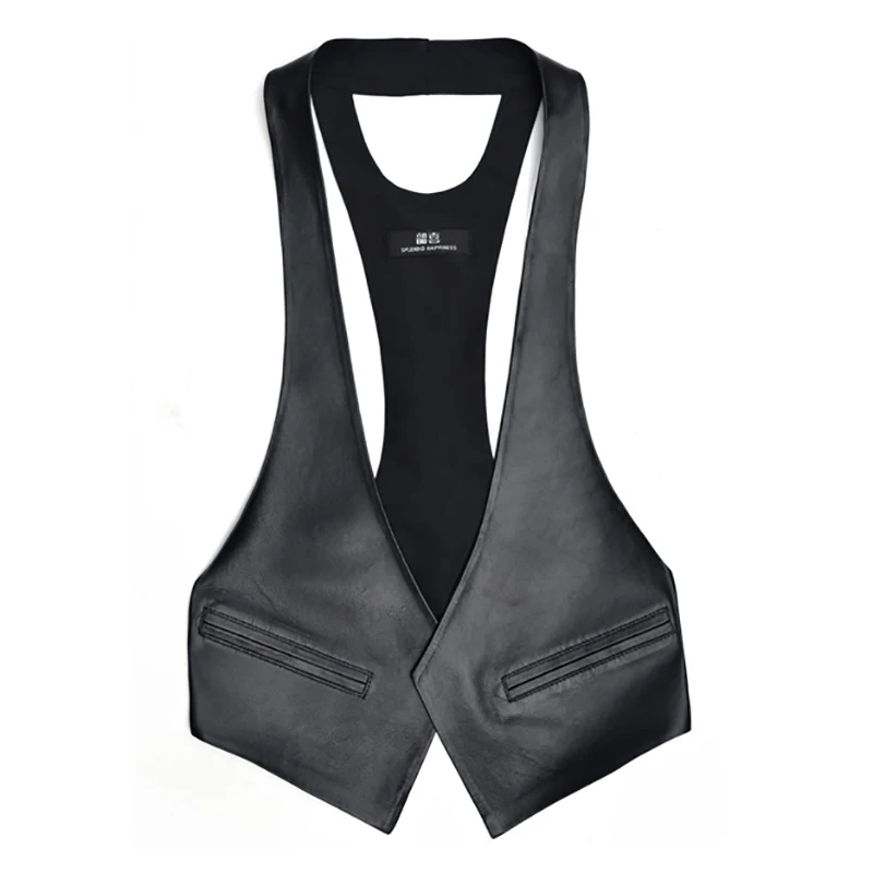 Waistcoats Women Sheep leather Cardigan female short summer Slim thin Korean version Jackets coat thin casual Vest Womens Cloth Waistcoats Women Sheep leather Cardigan female short summer Slim thin Korean version Jackets coat thin casual Vest Womens Cloth