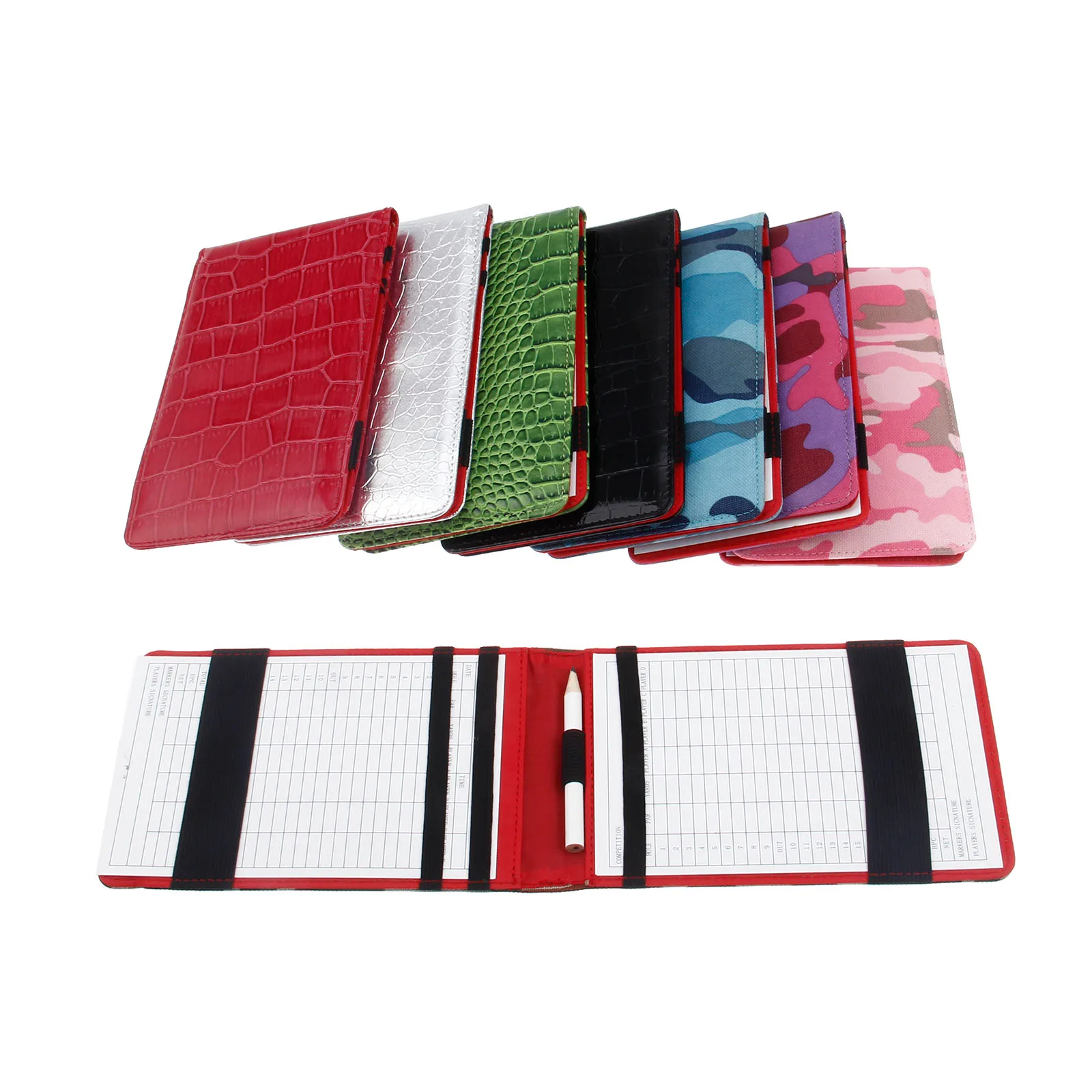 

1pc PU Golf Scorecard Holder Keeper Golf Score Wallet Yard Book Cover Pocketbook Scoring With 2 Golf Score Cards & 1 Pencil Gift