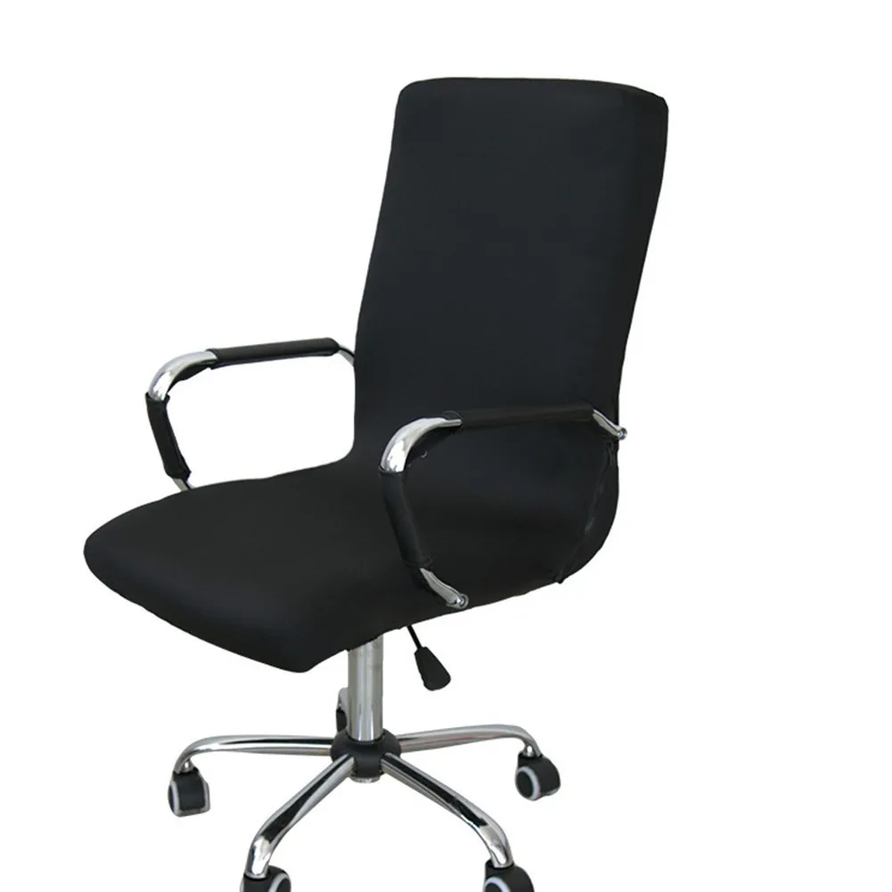 Современный спандекс чехол на компьютерное кресло из полиэстера и эластичной ткани чехол для офисных стульев 4 цвета 3 размера легко моющийся съемный
