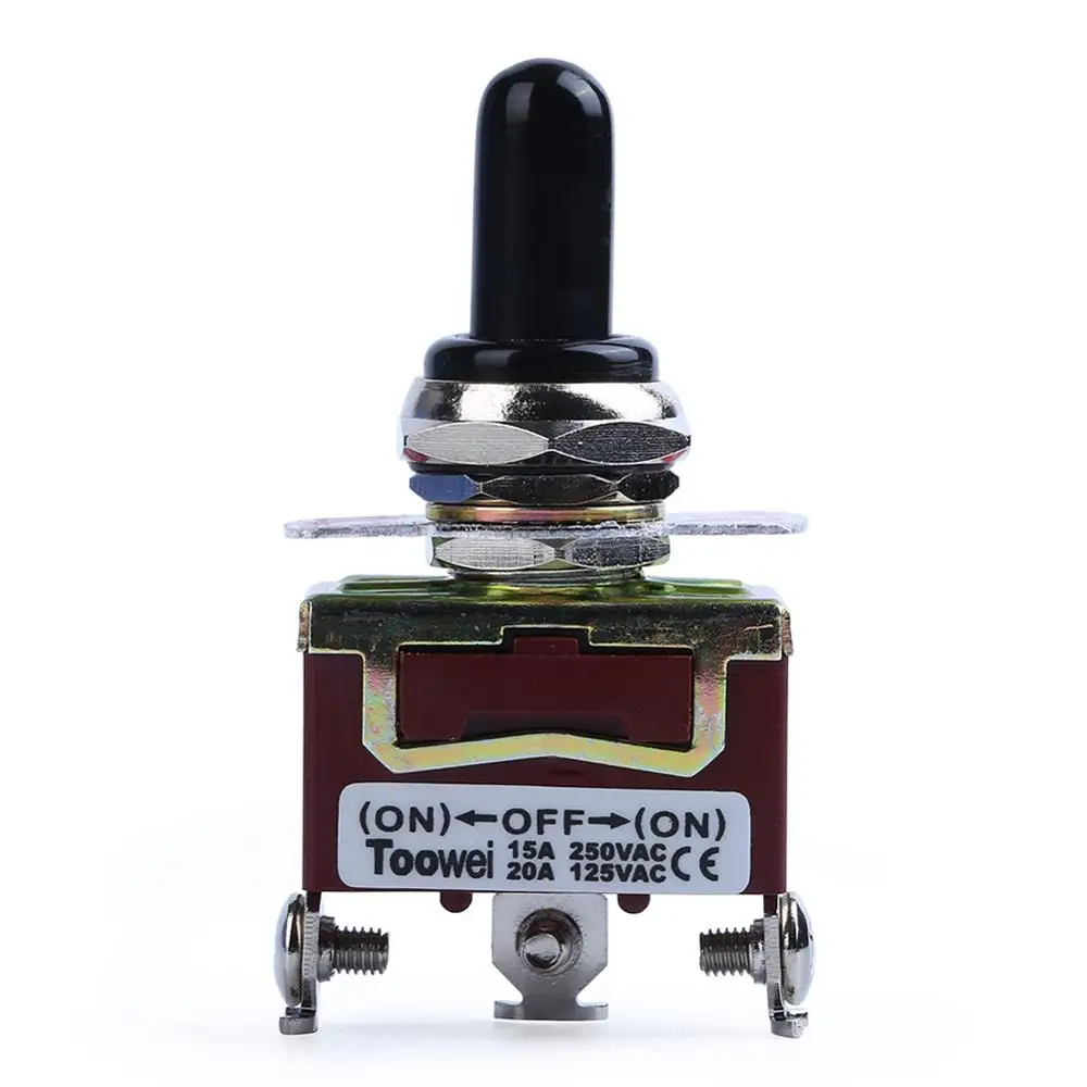Кулисный тумблер сверхмощный 20A 125 V/15A 250 V AC SPDT 3 положения 3 Терминала 3 Pin ВКЛ-ВЫКЛ-ВКЛ 3 P тумблеры с загрузкой - Цвет: 1 pcs Switch