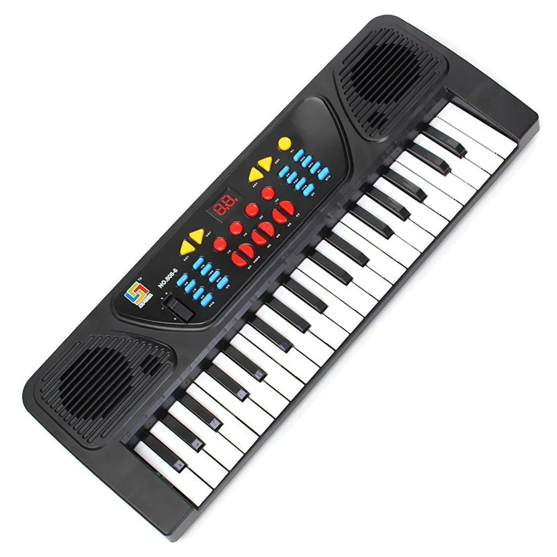 Дети 37 ключ электронная клавиатура пианино музыкальная игрушка Запись микрофон, черный+ белый