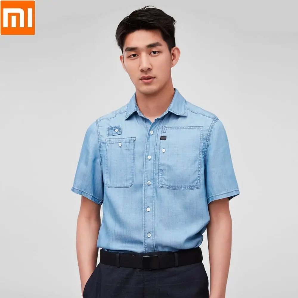  Xiaomi Cottonsmith Men Tencel Short sleeve Shirt 100% Tencel fabric Soft silky Cool and breathable 