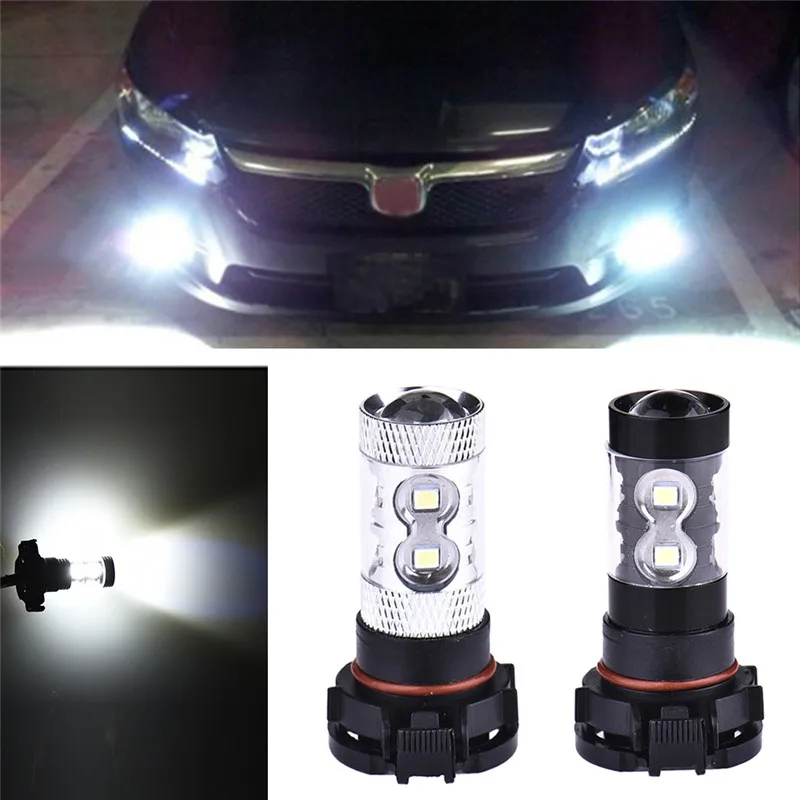 2Pcs Car LED Fog Lights H16 50W LED Bulb High Power LED Lights Anti fog