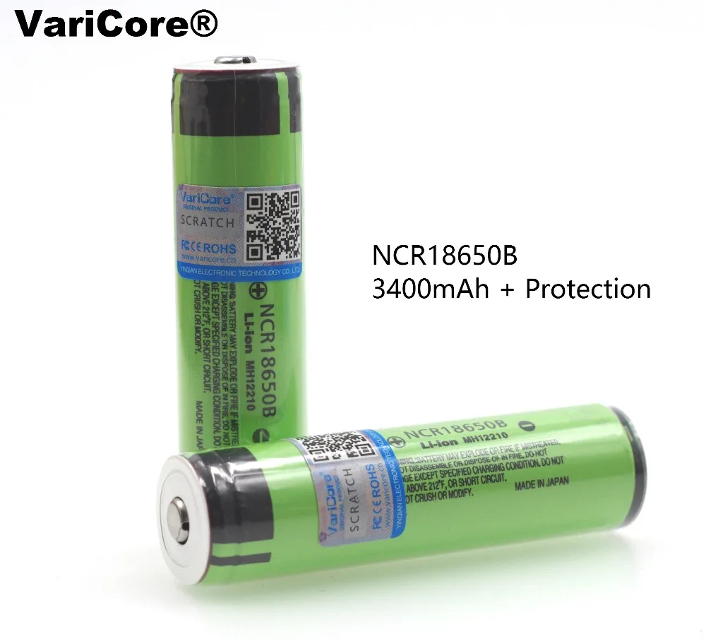 

6 pcs / lot New Protected 18650 NCR18650B 3400 mAh Rechargeable 3.7 V Battery with PCB For Lantern Batteries