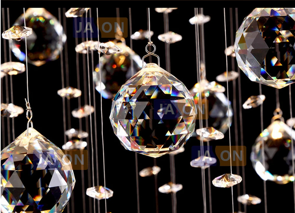 Emissor de Luz Globo de Cristal de Aço Conduziu a Lâmpada. Emissor de Luz. Luzes de Teto. Luz de Teto Lâmpada de Teto para Escadaria Diodo Inoxidável Moderno Led. Hall G10 . 13 led ceiling light