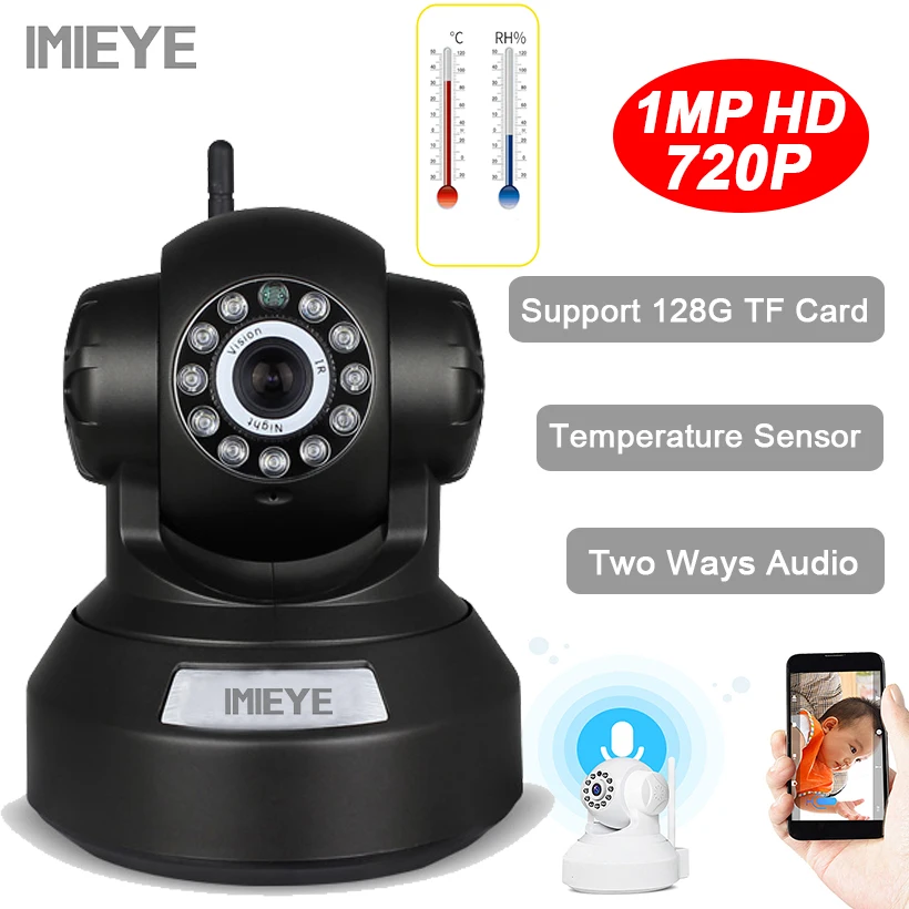 IMIEYE 720P 1MP Mini CCTV IP Wifi Wireless Security Camera Surveillance video WI-FI Onvif Night Vision Baby Monitor PTZ Camera