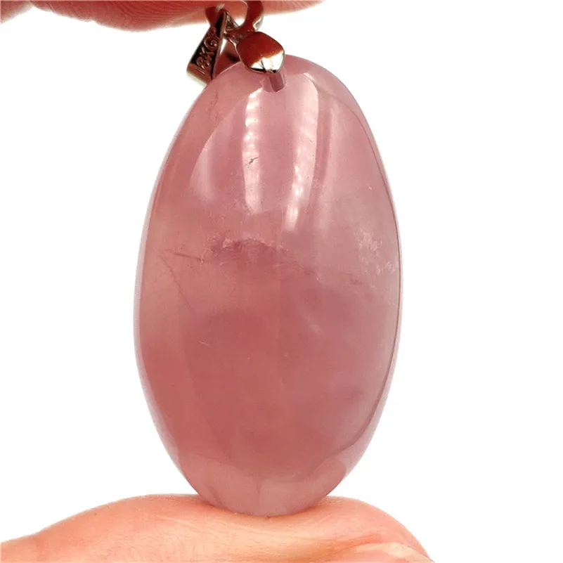 

Rose Quartz Necklace Pendant Women Anniversary Crystal Healing Accessory 31x18x12mm Water Drop Fashion Natural Pendant Jewelry