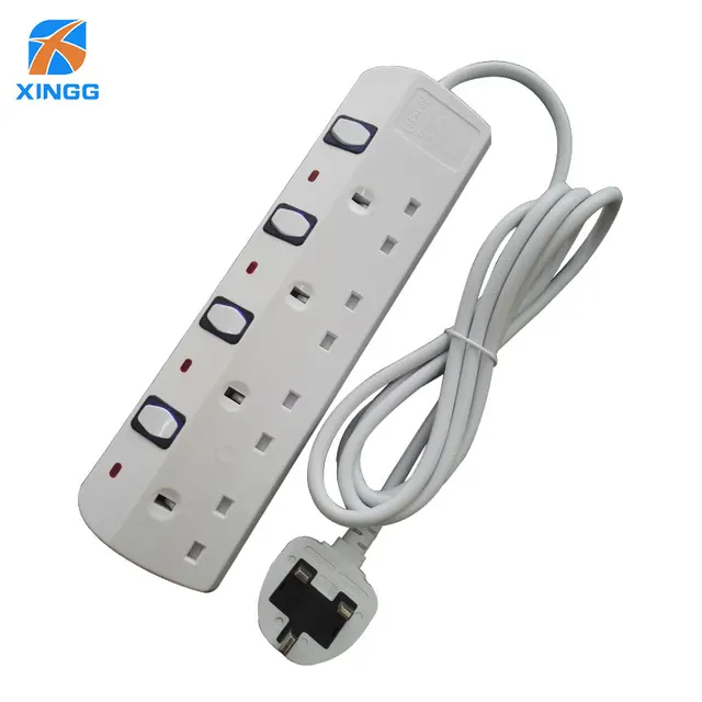 Buy UK Multiple Power Strip Plug Board With Individual Switches Extension