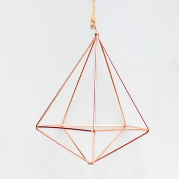 

Basket Hanging Geometric Decoration Metal Air Plant Flower Pot Rack Holder plant holder macrame for wall decoration pot Hanger