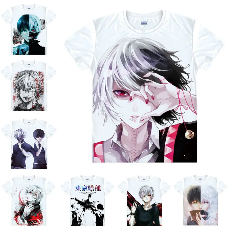 Coolprint японский Футболка с изображением в стиле аниме Tokyo Ghoul футболки мульти стиль