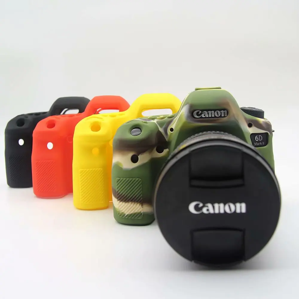 Легкий силиконовый чехол для камеры защитный canon 6DII 6D2 6D Mark II черный красный