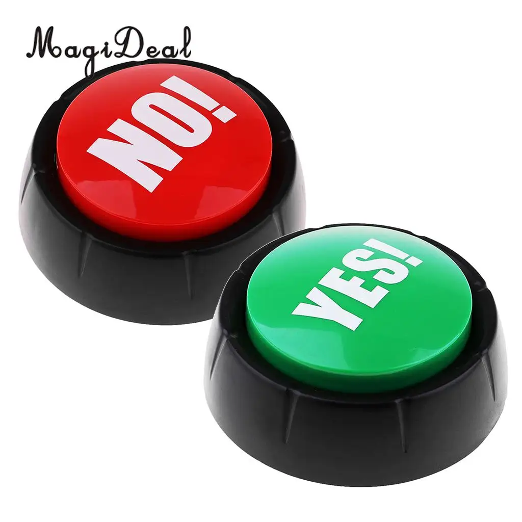 Learning Resources Dome Shaped Sound Buttons Party Game Show Answer Buzzers ''NO'' & ''YES''