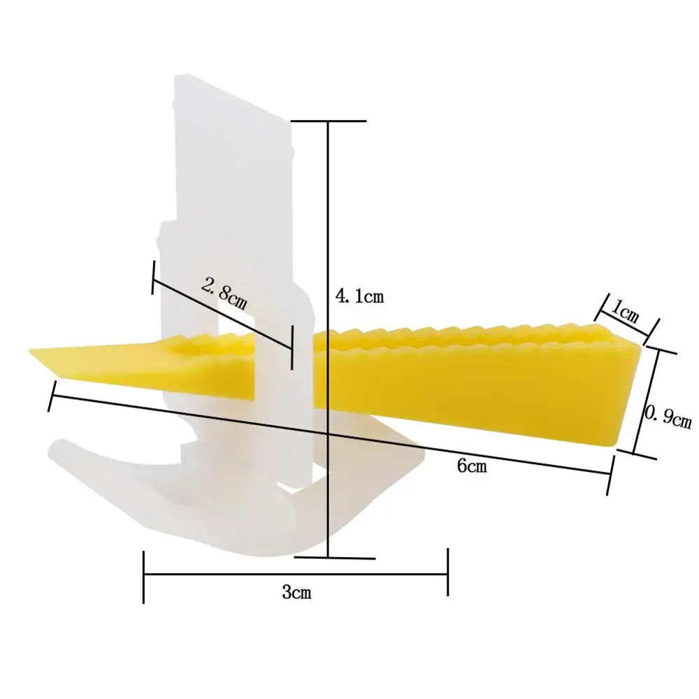 

500 Clips + 200 Wedges Floor Wall Tile Leveler Spacers Flat Leveling System Tools For Tile Thickness Are Between 8~13 Mm