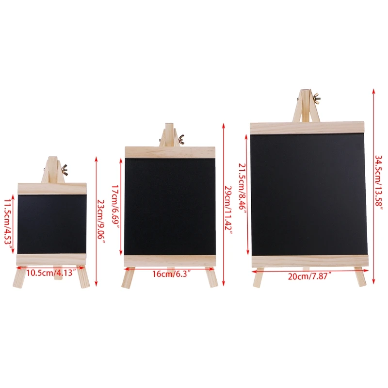 Desktop Message Board Blackboard Easel Chalkboard Kids Wood Writing Boards Collapsible School Supplies Size L