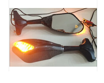

Carbon Motorcycle LED Turn Signal Mirrors For kawasaki NINJA ZX 6R ZX9R ZX10R ZX12R ZX-14R ZX6RR 636 ZZR ZRX