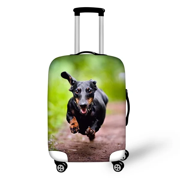 INSTANTARTS смешная такса Йоркширский терьер собака печать багаж водонепроницаемый утолщаются Чехлы для 18-30 дюймов дорожная тележка чемодан - Цвет: H524