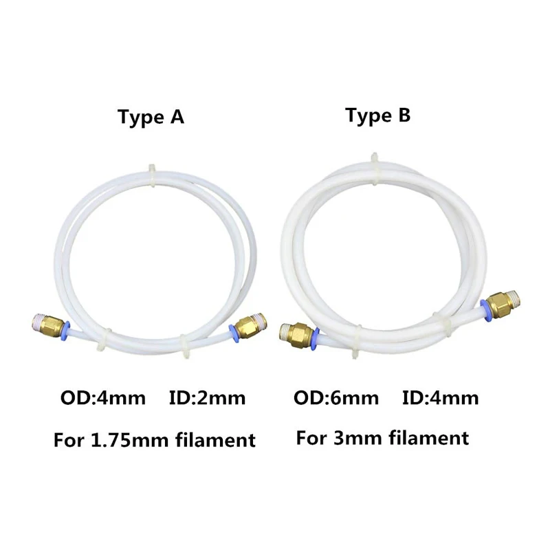 1 M PTFE أنبوب تفلون أنابيب موصلات 3D الطابعات أجزاء J-رئيس Hotend ل V5 V6 1.75 مللي متر 3.0 مللي متر خيوط بودين طويلة الطارد جزء