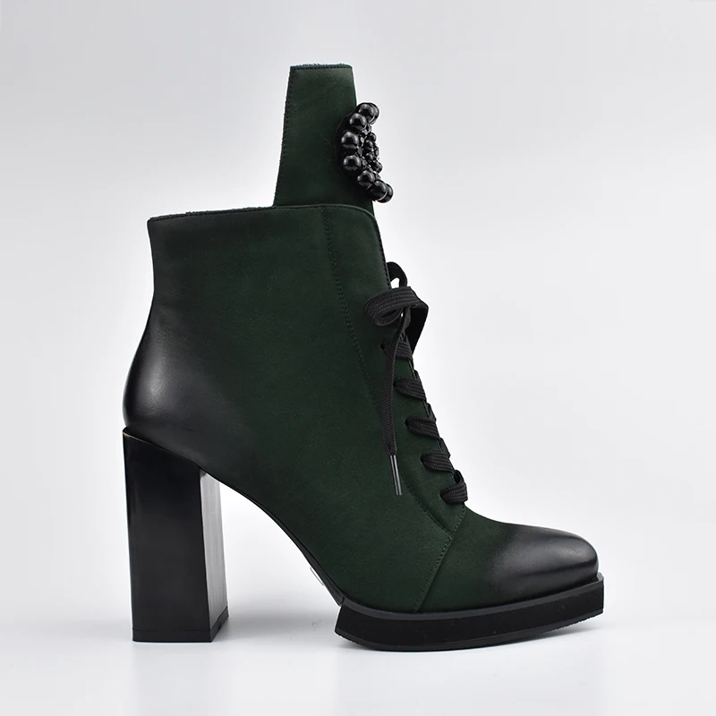 Г., новые сапоги на платформе кожаная обувь женские осенне-зимние ботильоны, обувь в гладиаторском стиле женские узкие сапоги из искусственной замши