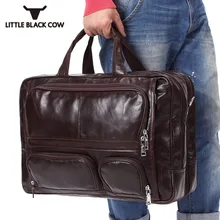 Новинка, модная мужская вместительная сумка, высокое качество, кожаная сумка-тоут, мужская деловая Повседневная сумка для ноутбука, дорожная сумка через плечо