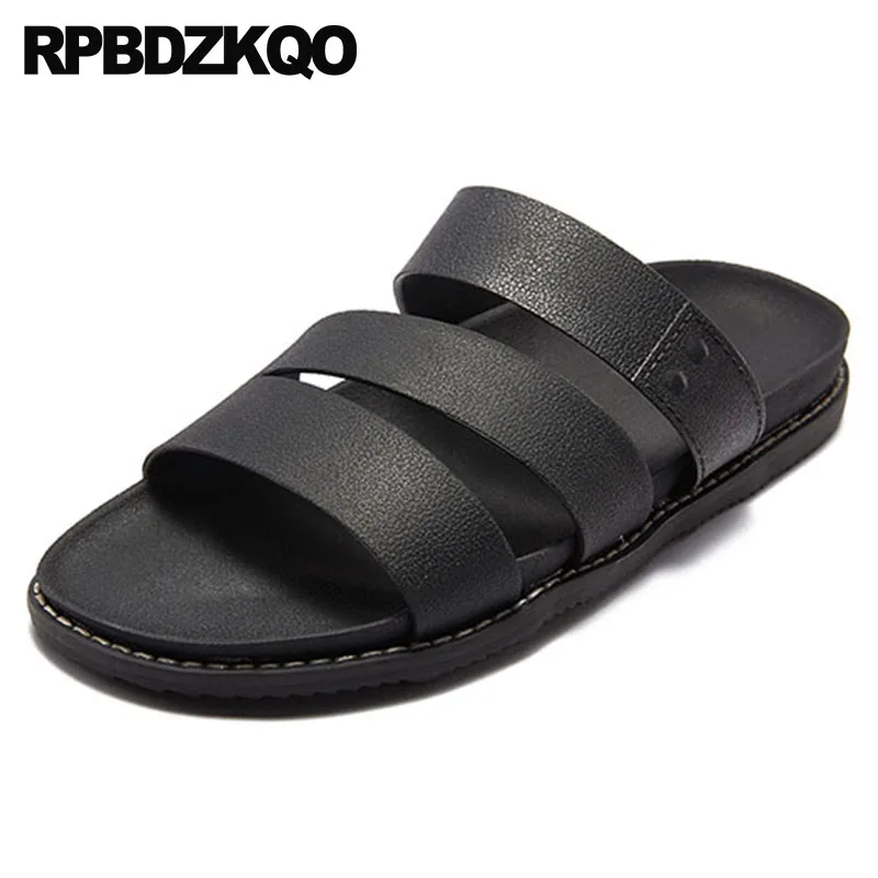 

Leather Roman Green Summer Sport Slippers Fashion Men Gladiator Sandals Outdoor Shoes Slides 2018 Sneakers Open Toe Native