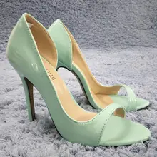 Women Stiletto Thin High Heel Sandals Sexy Open Toe Light Turquoise Patent Fashion Party Bridals Ball Lady Shoes 0640C-Q1 Women Stiletto Thin High Heel Sandals Sexy Open Toe Light Turquoise Patent Fashion Party Bridals Ball Lady Shoes 0640C-Q1