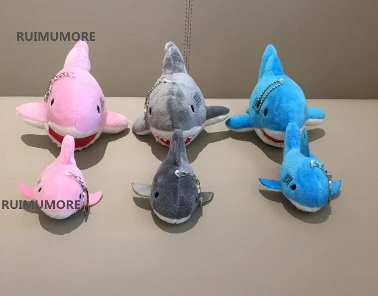 

2Sizes, 3Colors Shark Plush Stuffed TOY Doll , Mini Small Ocean Animal Key chain Pendant Plush Toys , BABY Gift Plush DOLL