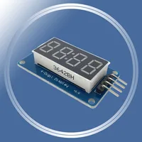 1 PCS TM1637 4 Bits Digitale LED Display Module Voor arduino 7 Segment 0.36 Inch Klok ROOD Anode Buis Vier seriële Driver Board Pack