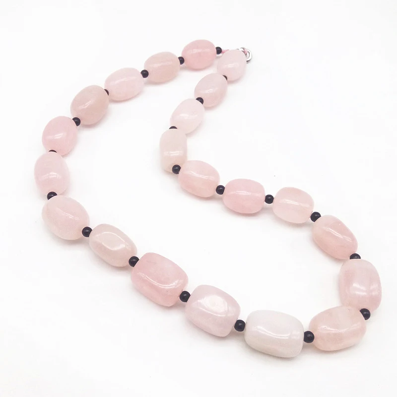 Натуральный камень Бусины Градуированные модные ожерелья 48 см Сердолик розовый кристалл оранжевый камень вечерние подарки