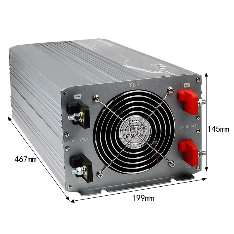 TBE 8000 W Мощность инвертор DC12V 24 V 48 V постоянного тока до AC220V 110 V авто Инвертор с чистым синусом Мощность преобразователь с USB разъем