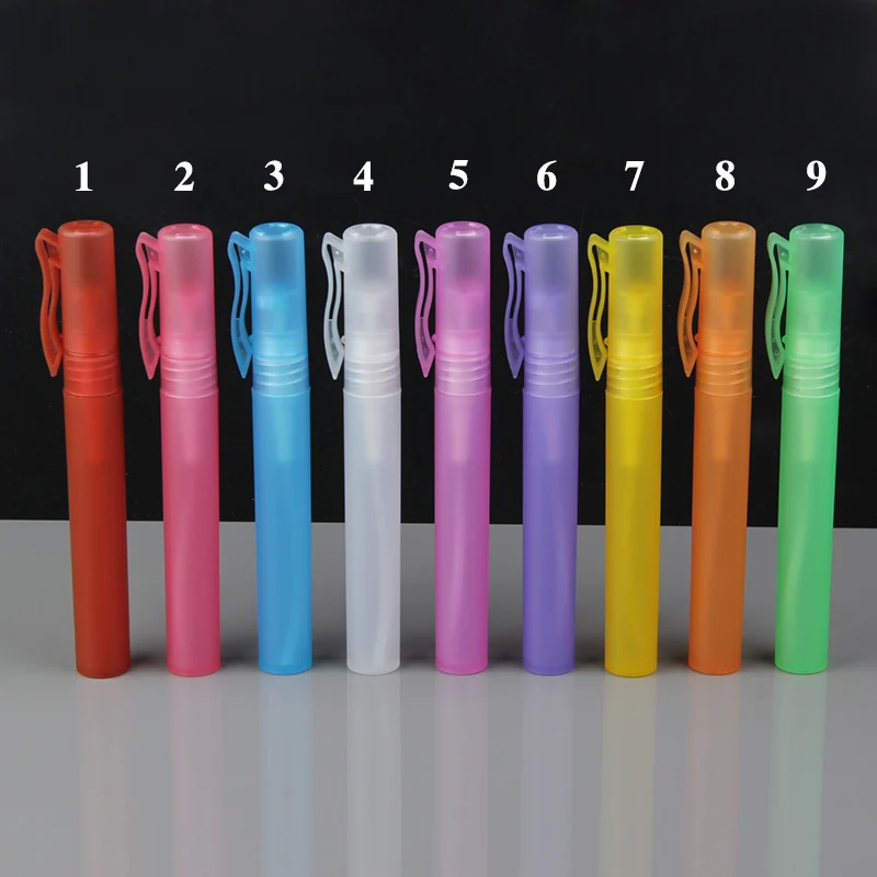 

wholesale colored 10ml Plastic Perfume spray Pen , 10 ml Plastic Fragrance Bottle sprayer, empty 10ml pressure sprayer bottle