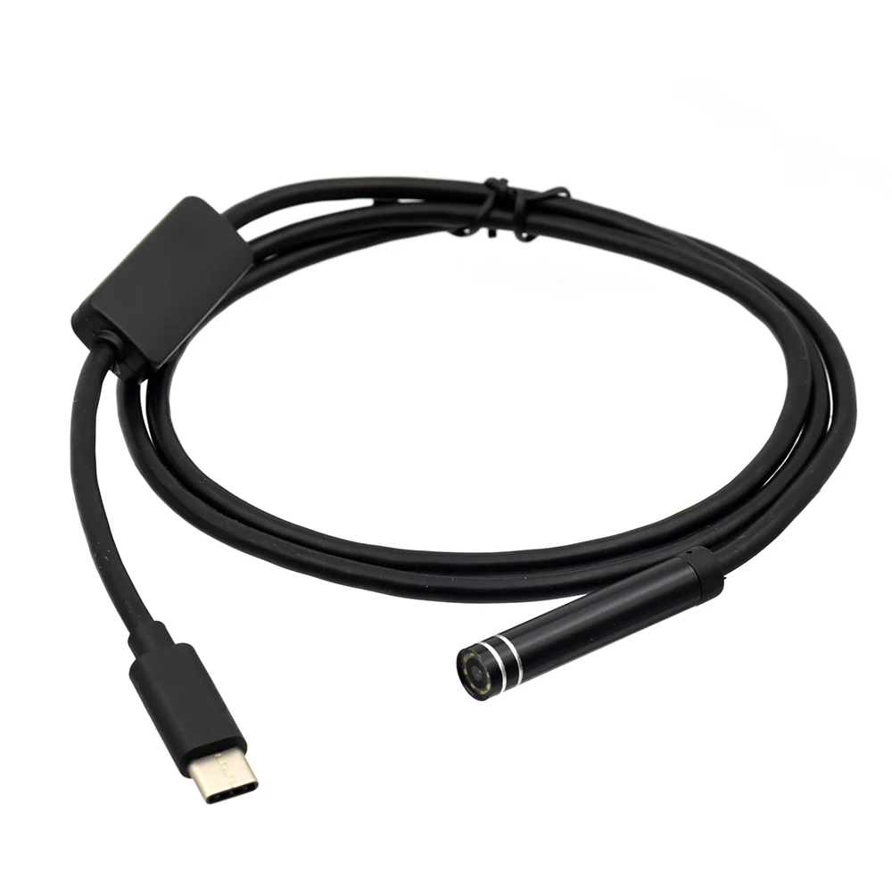 Жесткий кабель тип c эндоскоп камера Android USB 7 мм Тип ПК телефон для осмотра трубные
