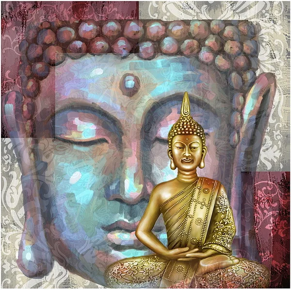 Buddha art canvas painting decor Wall arts buddha Picture landscape