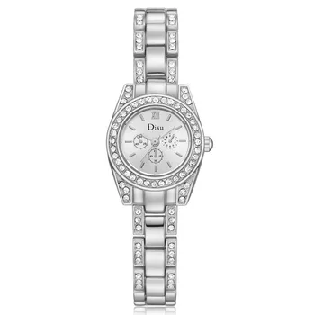 

Women Watches Crystal Steel Strap Casual Wristwatch Lady Girl Quartz Watch LL@17