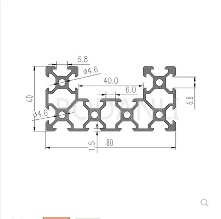 

550mm 500mm C-Beam Linear Rail,4080 clear anodized without cratch Al6063 v-slot profile for C-Beam and Open MiniMill machine
